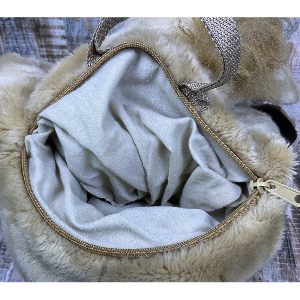 Aurora Plush Horse Pony Backpack Brown Zip Animal Bag Adjustable